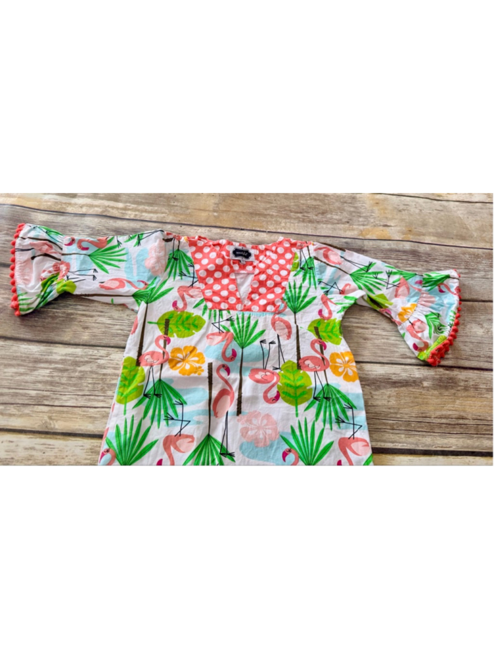 MUDPIE FLAMINGO DRESS-5T - Picture 4 of 8